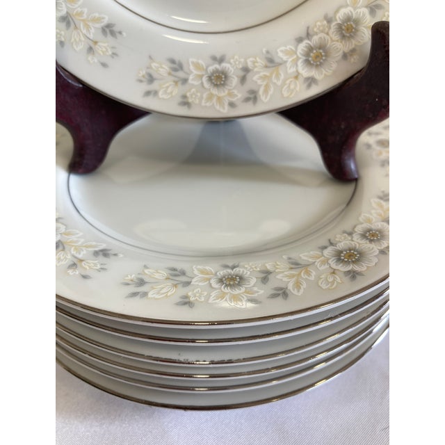Ceramic Vintage Carlton Andover Floral Bread Plates Made in Japan, Set of 7 For Sale - Image 7 of 10