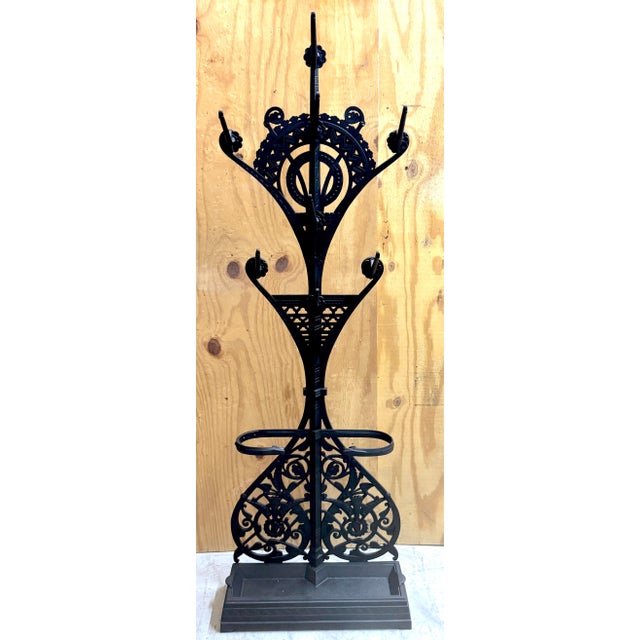 Christopher Dresser for Coalbrookdale, Cast Iron Aesthetic Movement Hall Stand For Sale In Greensboro - Image 6 of 12