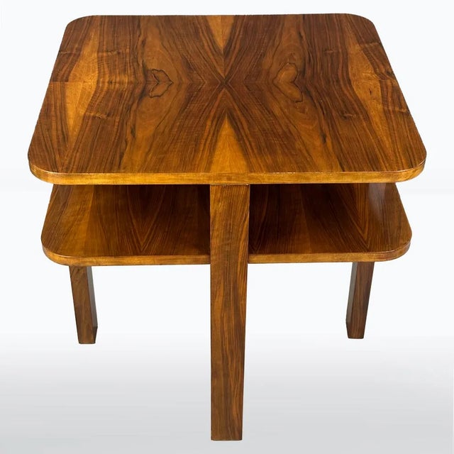 Vintage Art Deco Coffee Table in Walnut, 1930s For Sale - Image 4 of 6