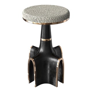 "Quartina" Bar Stool With Stainless Steel and Bronze For Sale
