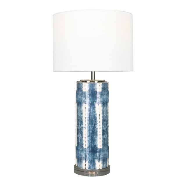 Regina Andrew Mali Blue and White Table Lamp For Sale