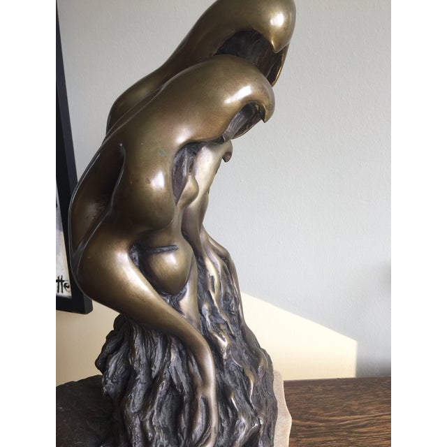 Studio Contemporary Abstract Bronze Sculpture Fluid Merging Forms Roots; People, Family Tree Initials j.b.c. For Sale - Image 6 of 12