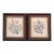 Antique Victorian Walnut Carved Framed Botanical Lithographs For Sale