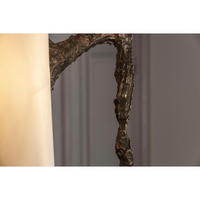 Metal Lv-426 Vertical 3 Diffusers Pendant in Patinated Cast Bronze by William Guillon For Sale - Image 7 of 17