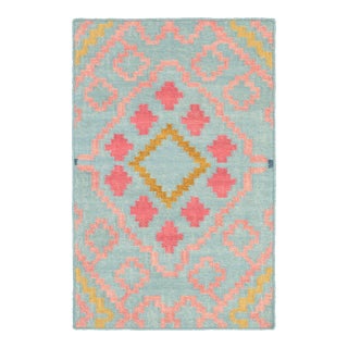 Kit Kemp for Dash & Albert Jelly Roll Multi Woven Wool Rug, 3' x 5' For Sale