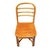 Mid-Century Modern 1950s Restored Rattan Skeleton Back Dining Room Chair With Mahogany Seat- Set of 6 For Sale - Image 3 of 6