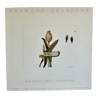 Raymond Saunders / Stephen Writz Gallery San Francisco Exhibition Poster C.1980 For Sale