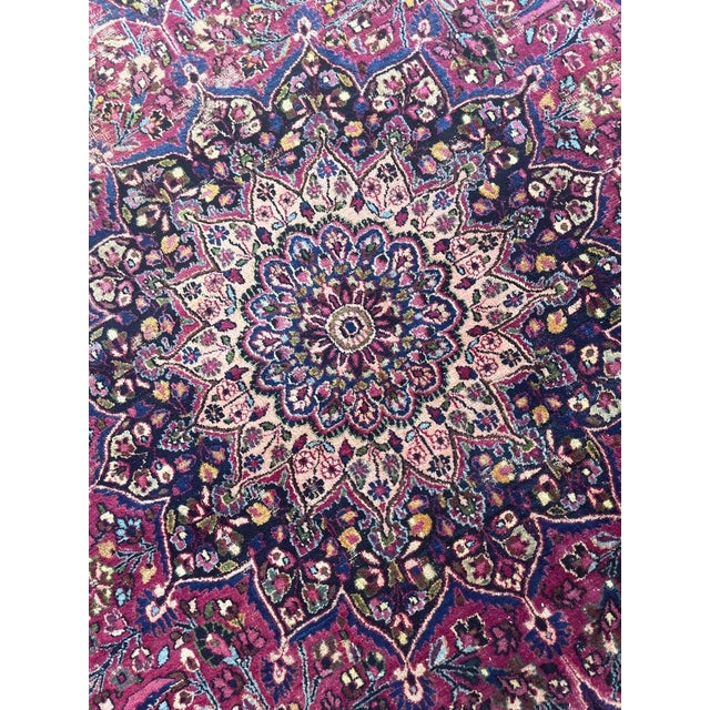Antique Classical Piece with Signature Jewel Tones with Lime Greens Rug 10 x 13.4 For Sale - Image 4 of 18