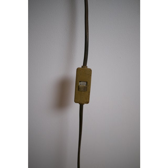 Orange French Neoclassical Trompe-'Œil Painted Ceramic Table Lamp, 1960s For Sale - Image 8 of 14