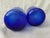 Heavy Vintage Handblown Cobalt Bottles a Pair For Sale - Image 11 of 12
