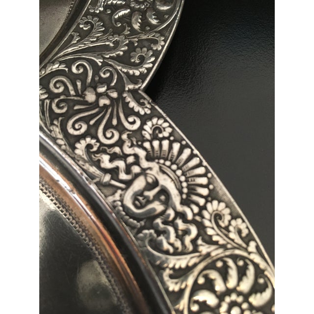 Victorian Aesthetic Movement Silverplate Tray With Greenman Face by Meridian For Sale - Image 12 of 13
