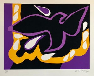 William Scharf, Bright Vibrant Pop Art Silkscreen NYC Abstract Expressionist, c.1970