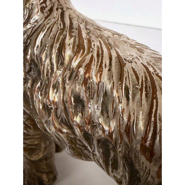 Ceramic, Copper and Silver Schnauzer Dog from Spigarolo, Italy, 1950s For Sale - Image 12 of 13