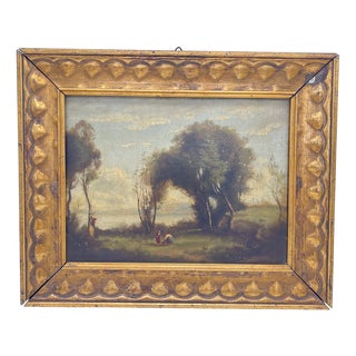 Lakeside Landscape, 1890, Oil on Canvas, Framed For Sale