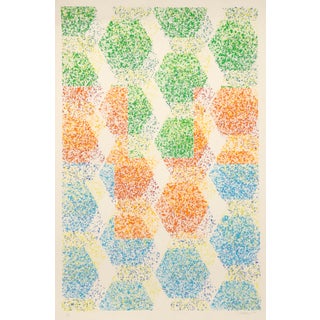 1970s Dominik Rehban, Multicolor Hexagons, Screenprint, Signed For Sale