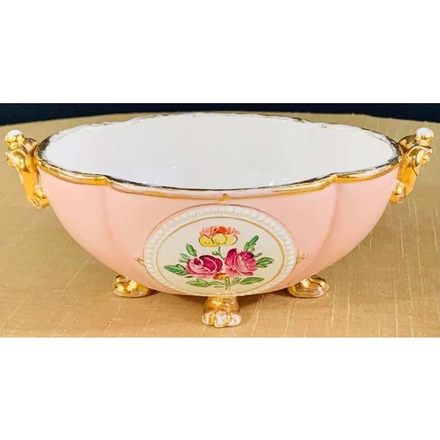 Pink Vintage Italian Porcelain Pink Jewelry Box For Sale - Image 8 of 13