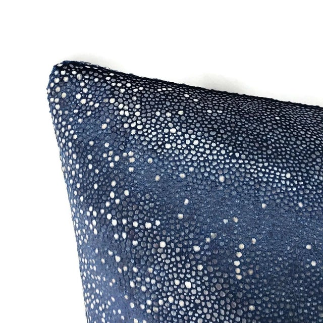 Abstract Kravet Couture Sombra in Indigo Pillow Cover For Sale - Image 3 of 7