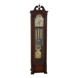 Howard Miller Cherry Tall Case Grandfather Clock For Sale