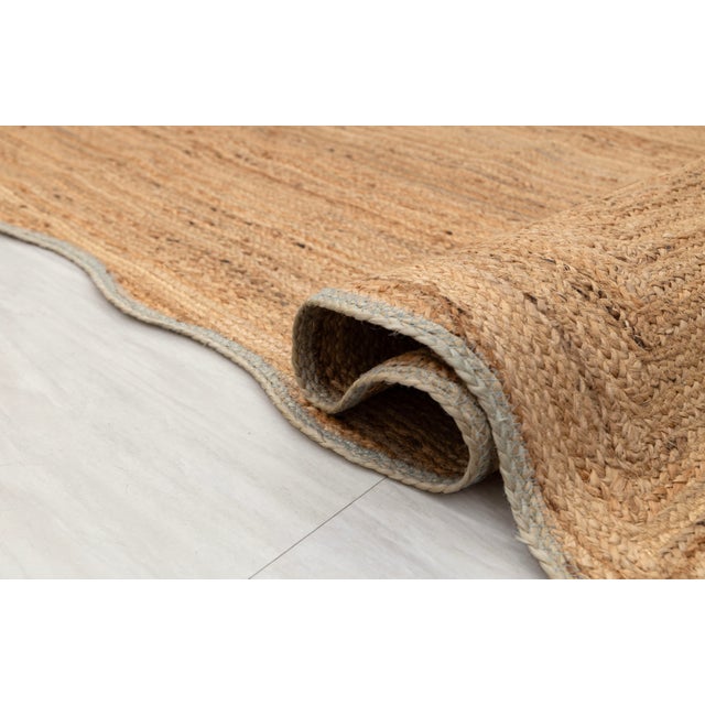 2.6x10Ft. Laurel Wave Scallop Edge Jute Rug For Sale - Image 11 of 12