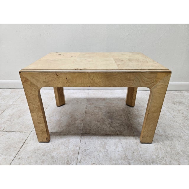 Henredon 1980s Mid Century Henredon Scene Two Burlwood Side Table For Sale - Image 4 of 12