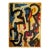 Vintage Double-Sided Painting, CoBrA-Style Abstraction & Mystical Figures 1950s For Sale