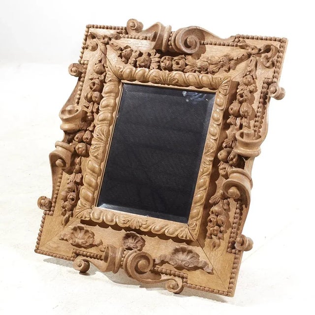 Contemporary Mike Bell Ornate Carved Wood Mirror For Sale - Image 3 of 5