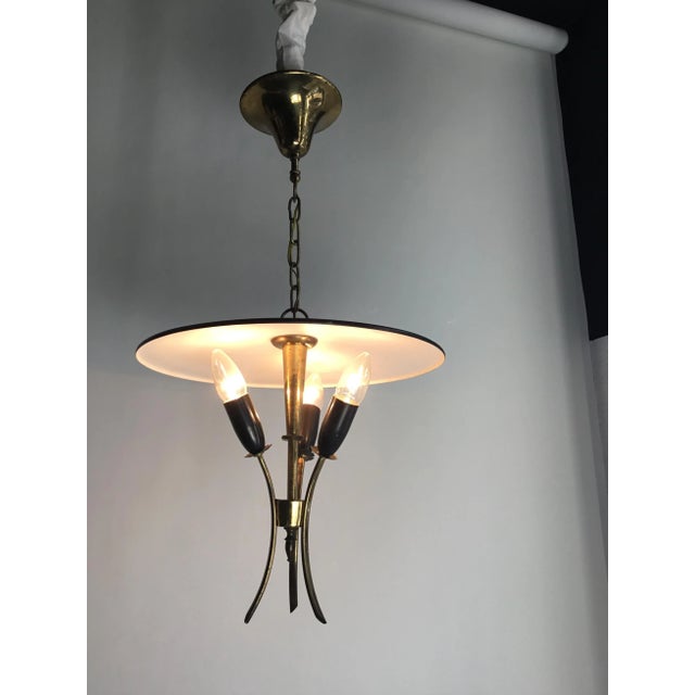 Black Vintage Italian Lamp in Brass with Black and White Lacquer from Stilnovo, 1950s For Sale - Image 8 of 11