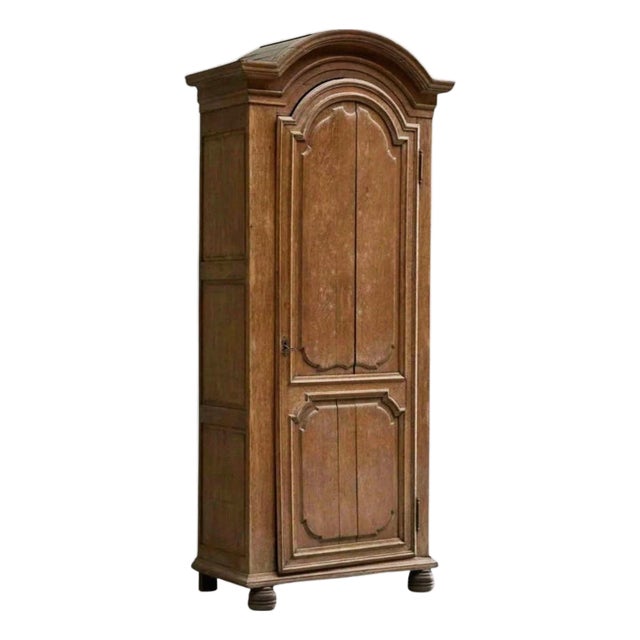 Tall 19th Century French Single Door Armoire in Oak For Sale