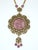 Goldette Amethyst Glass Intaglio Pendant Necklace, 1960's For Sale - Image 4 of 12