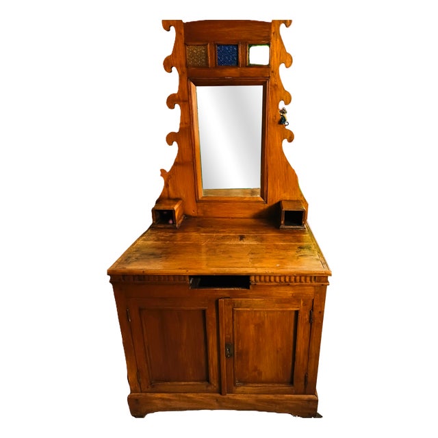 Vintage Dressing Table in Cherry Wood, 1890s For Sale