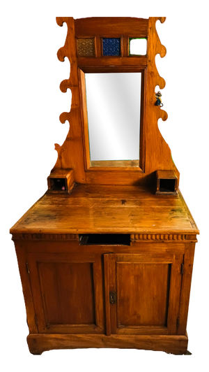 Vintage Dressing Table in Cherry Wood, 1890s