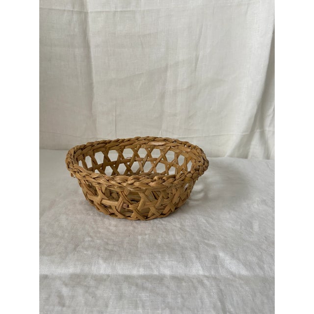Contemporary Small Woven Basket For Sale - Image 4 of 4