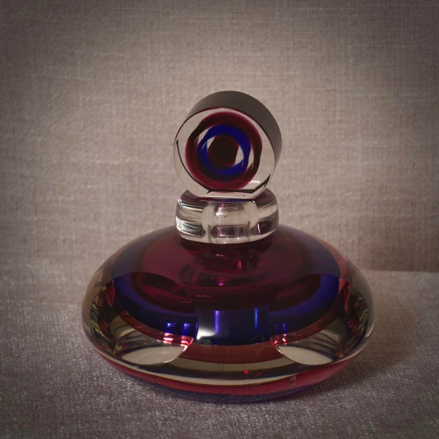 Mid-Century Modern Murano Glass Perfume Bottle, 1990 For Sale - Image 7 of 9