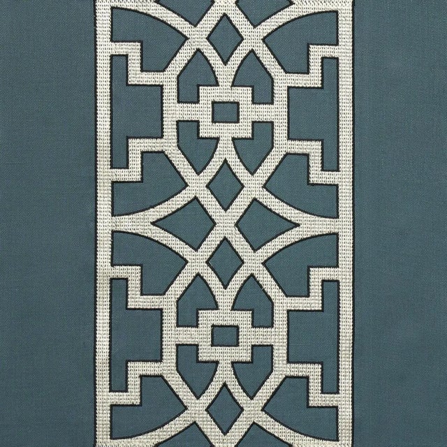 Chinoiserie Schumacher X Mary Mcdonald Don't Fret Fabric in Bleu Marine For Sale - Image 3 of 3