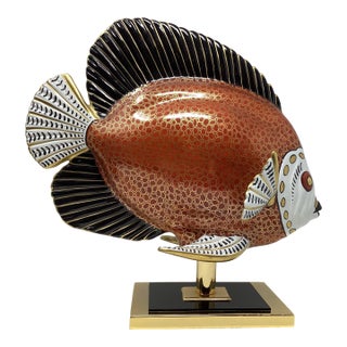 1980s Giulia Mangani Fish Sculpture for Oggetti For Sale