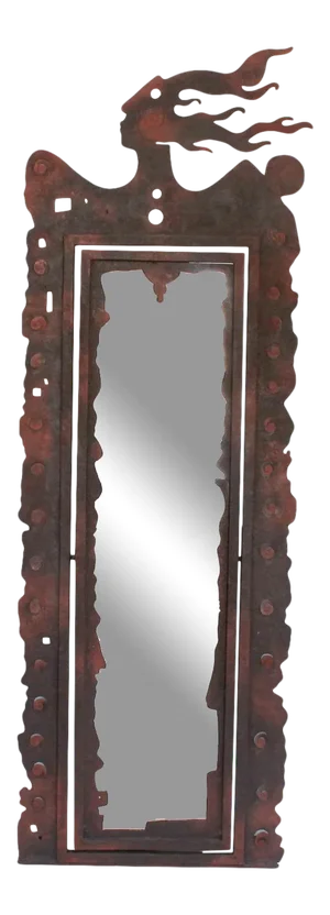 Art Deco-Influenced Figural Wall Mirror