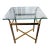 Mid 20th Century Brass and Glass Side Table For Sale