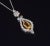 GIA Natural 4.54Cts VS F Diamond No Heat Sapphire 18K Solid Gold Pendant For Sale - Image 4 of 9