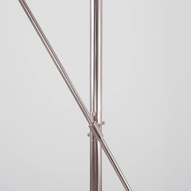 Milan 3 Arms Polished Nickel Floor Lamp by Schwung For Sale - Image 6 of 11