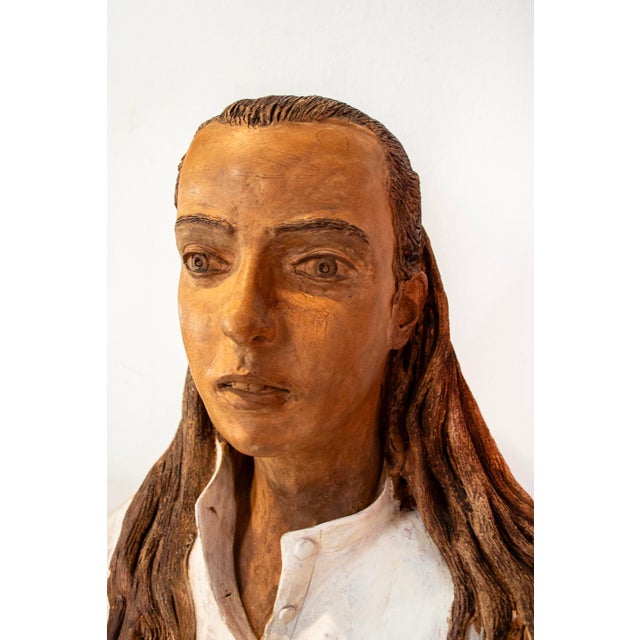 Italian Artist, Bust Sculpture, 1978, Terracotta For Sale - Image 4 of 6