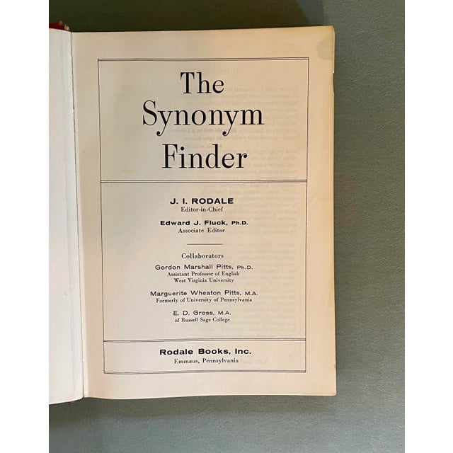 Persimmon Vintage Vernacular Book Set- the Word Finder & the Synonym Finder For Sale - Image 8 of 10