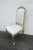 French Painted Carved High Back Desk Vanity Chair 3788 For Sale - Image 4 of 12