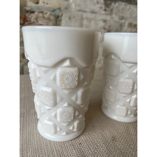 Vintage Milk Glass Tumblers – Set of 2 For Sale - Image 4 of 6