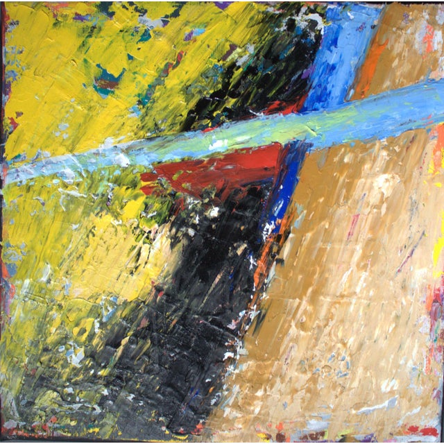 “Inspiration” Gallery stretch, edges painted, ready to hang on the wall. A small in size but powerful in energy abstract...