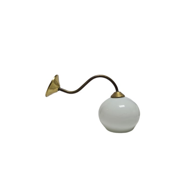 The wall lamp was produced in Poland in the 1950s. It is preserved in good condition. Up to 250V (Europe/UK Standard).The...