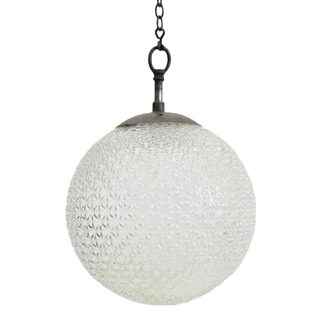 Czech Glass Pendant Light For Sale
