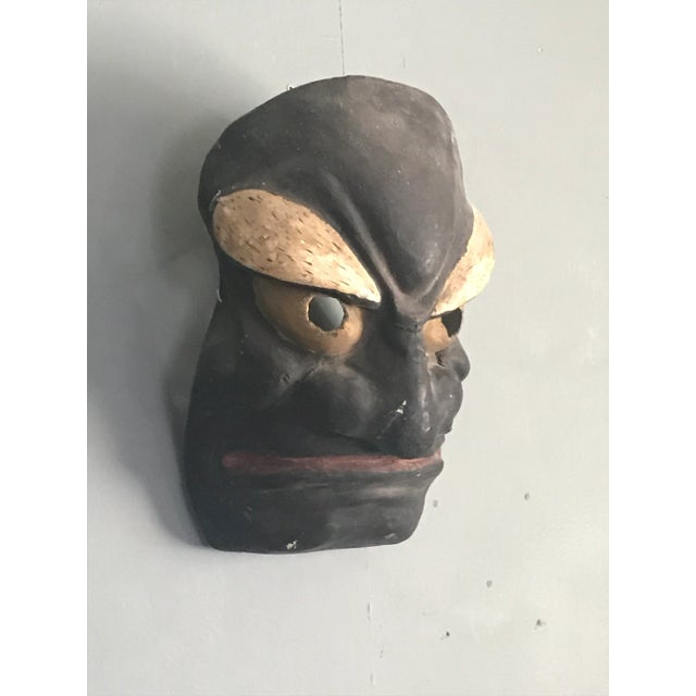 Japanese 1920s Vintage Japanese Ritual Paper Mask For Sale - Image 3 of 9
