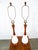 Mid-Century Modern Ceramic Brown White Table Lamps - a Pair For Sale - Image 9 of 12