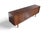 Brown Mid 20th Century Danish Modern Low Brazilian Rosewood Credenza For Sale - Image 8 of 11