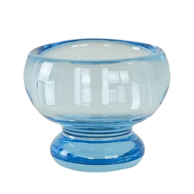 Blue Danish Akva Bowl by Per Lütken for Holmegaard, 1960s For Sale - Image 8 of 8